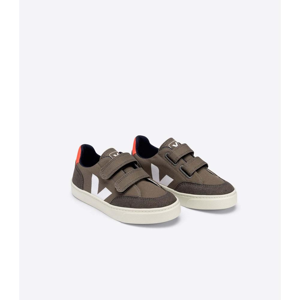 Veja V-12 CANVAS Joggesko Barn Kaffe | NO 876XYU